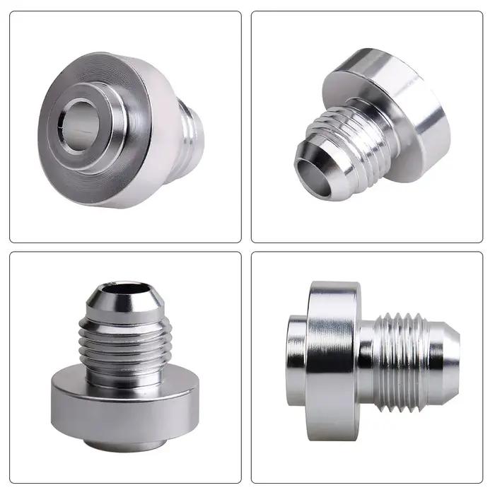 Adaptateur de raccord de soudure mâle droit en aluminium AN6 AN8 AN10, raccord de tuyau nitreux pour