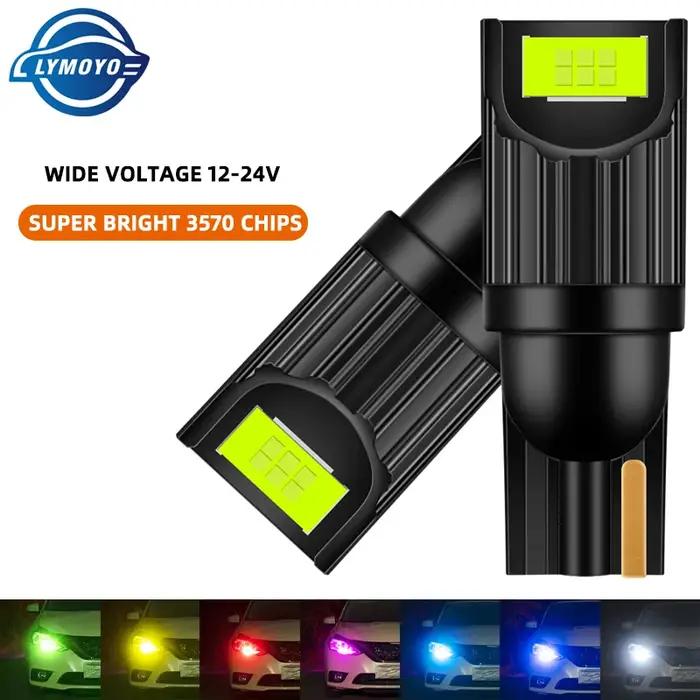 Ampoules LED Canbus W5W T10 12-24V, 2 pièces, 168 194, sans erreur, feu de signalisation de voiture,