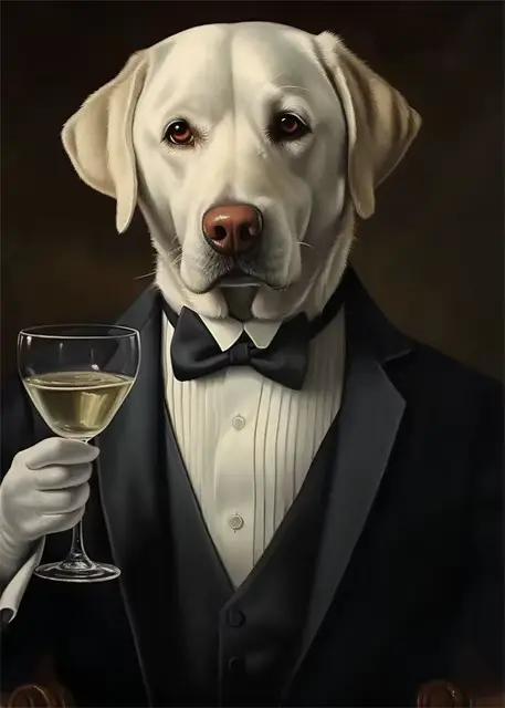 Peinture sur toile d'art de portrait de chien d'animal, affiches drôles de roi de Murcia, impression