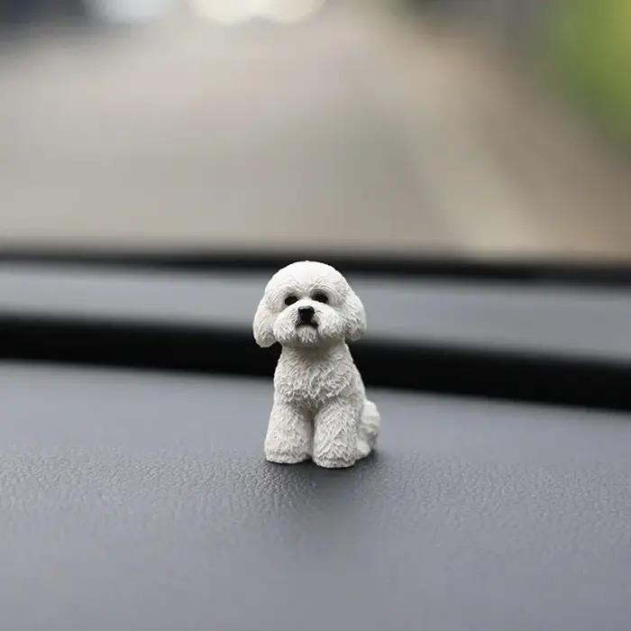 Figurines de chien caniche de Simulation