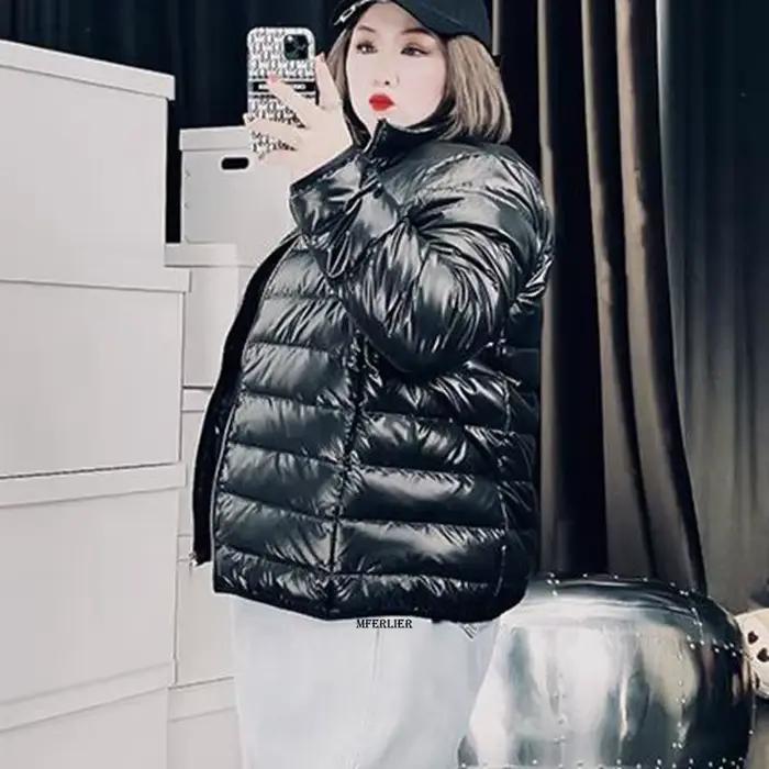 Parka matelassurera à col montant pour femme, veste noire, vêtements d'extérieur pour femme, optique
