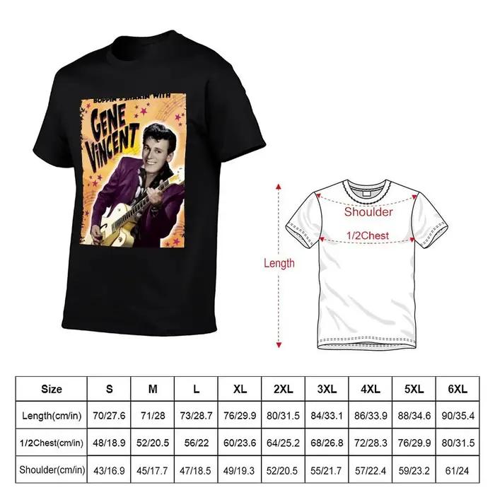 T-shirt Gene Vincent en coton décontracté et tendance pour homme, parfait pour les occasions quotidiennes et spéciales