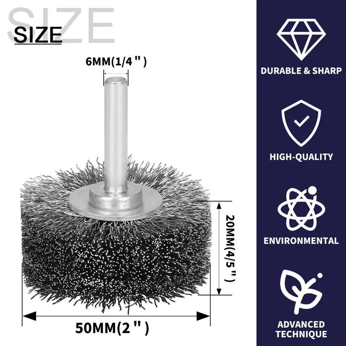 Brosse à Roue en Fil d'Acier Inoxydable SI FANG Pour Sculpture Sur Bois Élaboration de Projets Artisanaux Occasions Spéciales