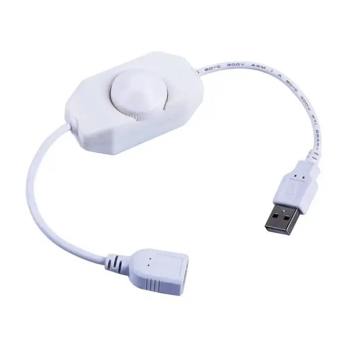 Joli variateur à bouton tactile LED DC 5V USB femelle à mâle, câble d'extension, contrôleur ON OFF,