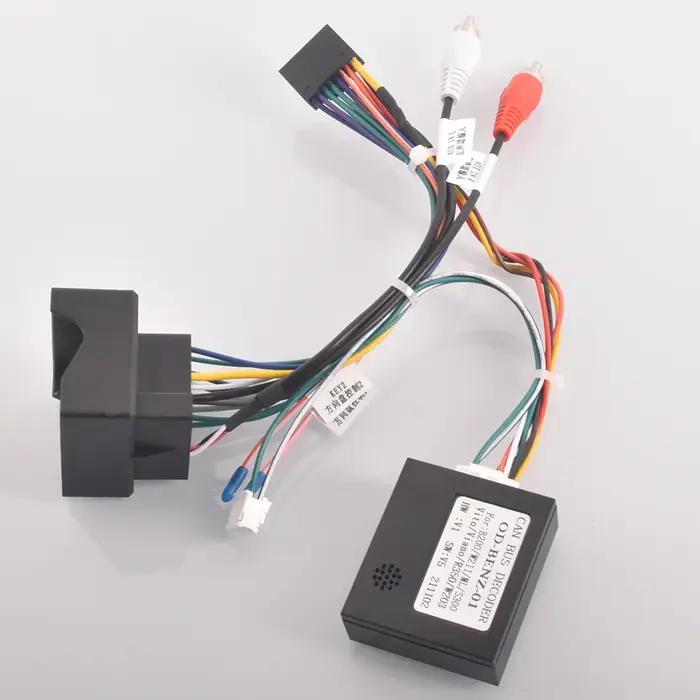 Adaptateur de câble de faisceau de câblage stéréo pour autoradio, Android 16 broches, pour Mercedes