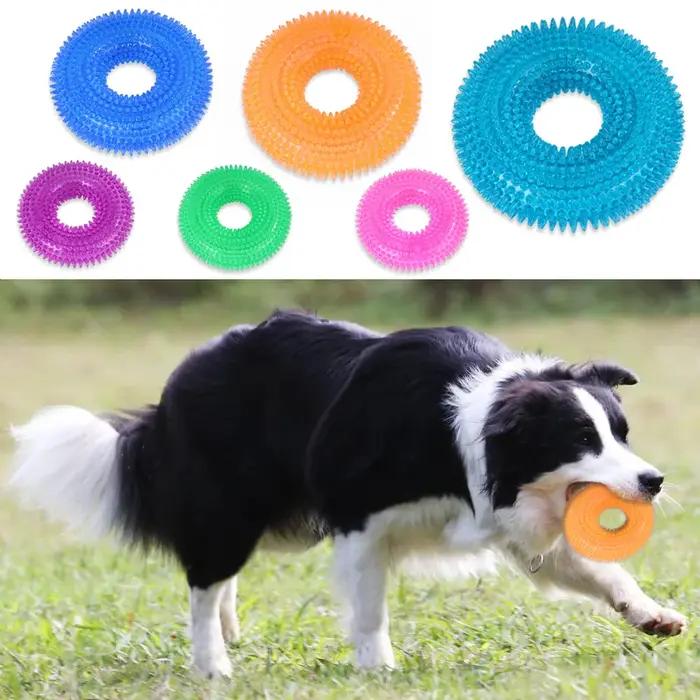 Jouets à mâcher pour chien en TPR design à picots résistants pour chiots et chiens adultes pour nettoyage des dents molaires jouets de dentition interactifs pour chiots occasions spéciales