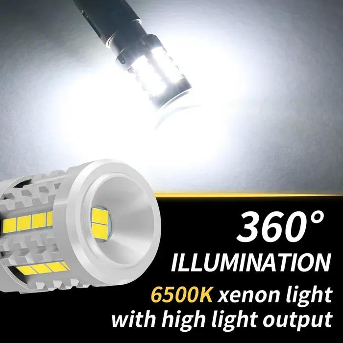 Oprah 2 pièces PY21W LED CANBUS clignotant BA15S P21W 1156 BAU15S ampoule 3020SMD voiture LED feu de