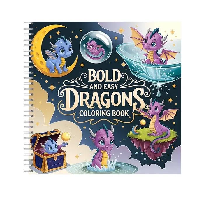 Livre de coloriage Easy Dragons pour adultes