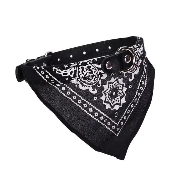 Collier pour chien et chat en PU avec écharpe pour petits et moyens chiens Chihuahua Corgi chiot col