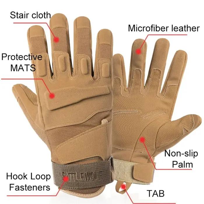Gants tactiques mi-doigts hommes anti-dérapants - Protection cyclisme et escalade outdoor