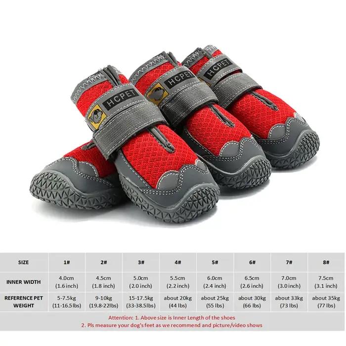 Chaussures d'extérieur professionnelles respirantes pour grands chiens, coordonnantes, durables, cha