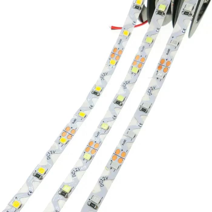 Bande lumineuse LED Flexible en forme de S, 12V, 5V, 2835, 60LED/m, 5M, blanc chaud, 12V, 5V, pour c