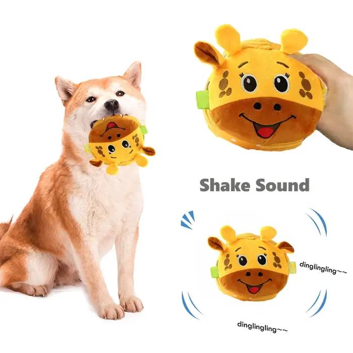 Boules en rotin en fourrure douce pour chien en peluche