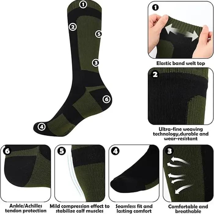 Chaussettes étanches unisexes genou - idéales chasse pêche et randonnée aquatique