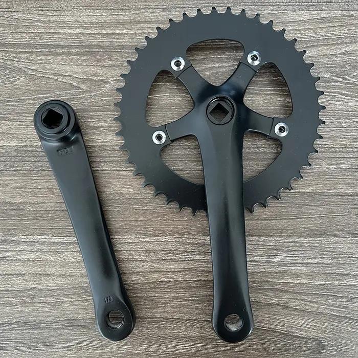 Pédalier de vélo Vintage à vitesse unique, engrenage fixe, argent, roue dentée de vélo de route, 170