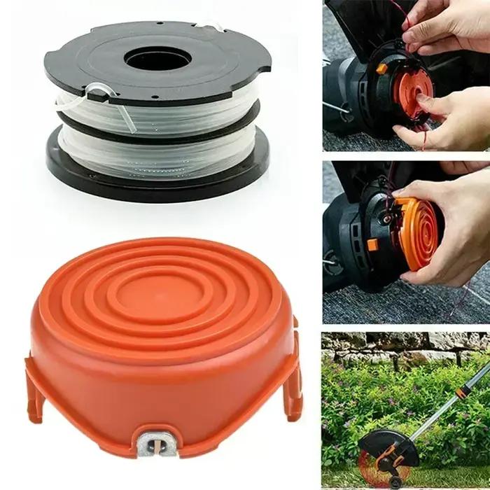 Bobine de tondeuse pour Black & Decker GL675, GL680, GL685, GL686, GL687, GL690, couvercle vert, cap