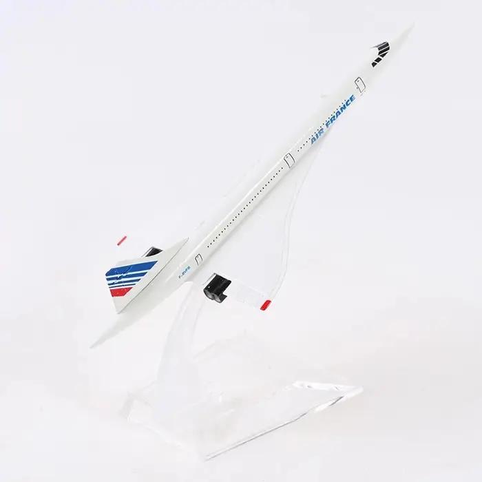 16cm 1:400 échelle Concorde Air France avion modèle avion de ligne alliage moulé sous pression modèle d'avion jouets Collection décor à la maison Miniatures