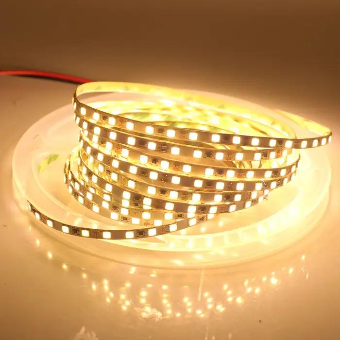 Bande lumineuse Flexible Super brillante à 2835 LED, PCB 4mm, 12V, 3528 diodes/m, 5m, 10m, 15m, 20m,