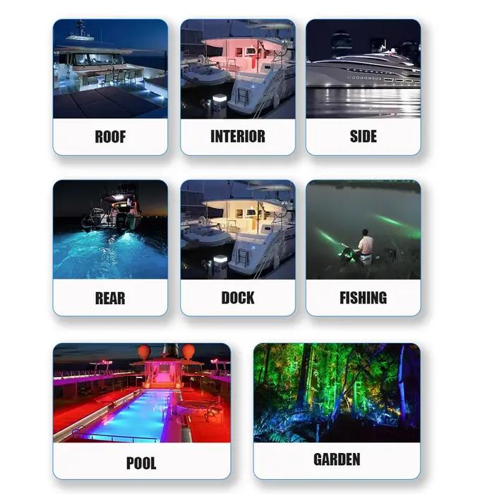 42 LED étanche bateau marin lumière LED ponton sous-marin tableau arrière lampe Yacht cabine pont fe