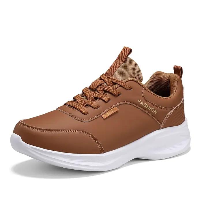 Baskets marron pour hommes printemps chaussures de sport de course en plein air