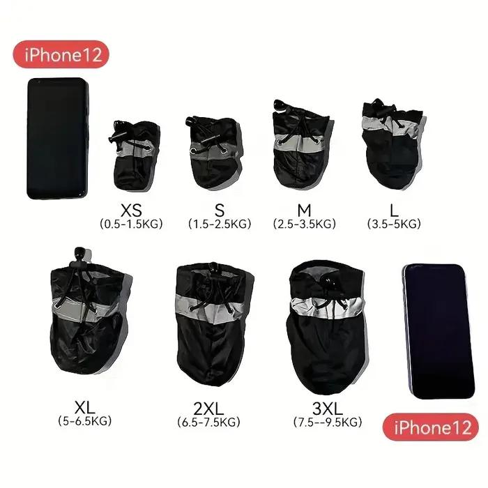 Chaussures imperméables pour petits chiens résistantes à l'eau bottes de pluie extérieures en unité centrale semelle en caoutchouc pour chiens occassions spéciales promenades hiver forêt mouillé