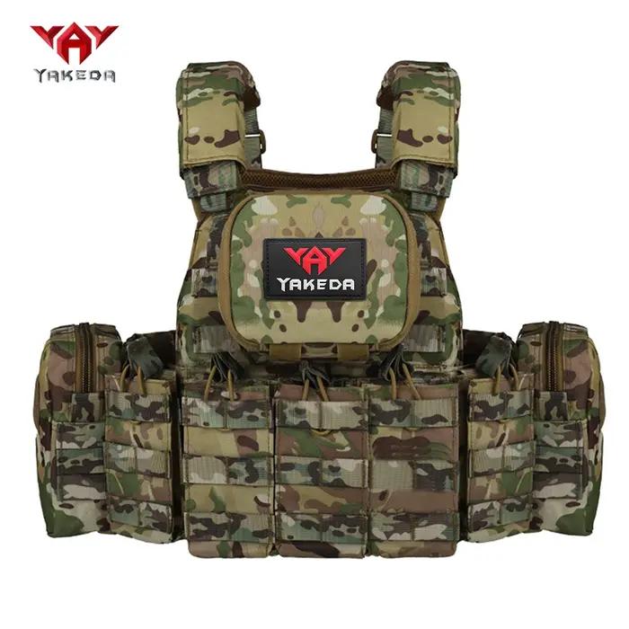 YAKEDA Le gilet de chasse huit pièces a plusieurs sacs de rangement et convient à l'entraînement à la chasse et à d'autres scénarios