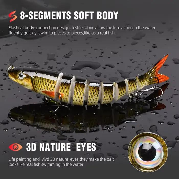 Leurre de pêche Swimbaits multi-articulé appât lent coulant pour pêche en bateau plage lac rivière gestion de la pêche