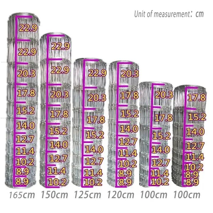 20 mètres 10-25cm écart bétail Anti vache cochon cerf chèvre poulailler Net élevage articulé champ fil civière ferme clôture