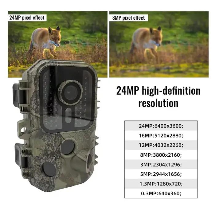 Caméra de chasse infrarouge 4K 24MP 1080P avec capteur CMOS 1MP