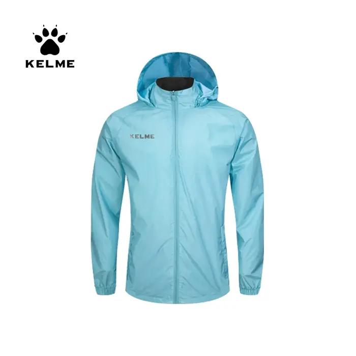 KELME coupe-vent pour hommes veste de course football enfant manteau coupe-vent à capuche veste impe