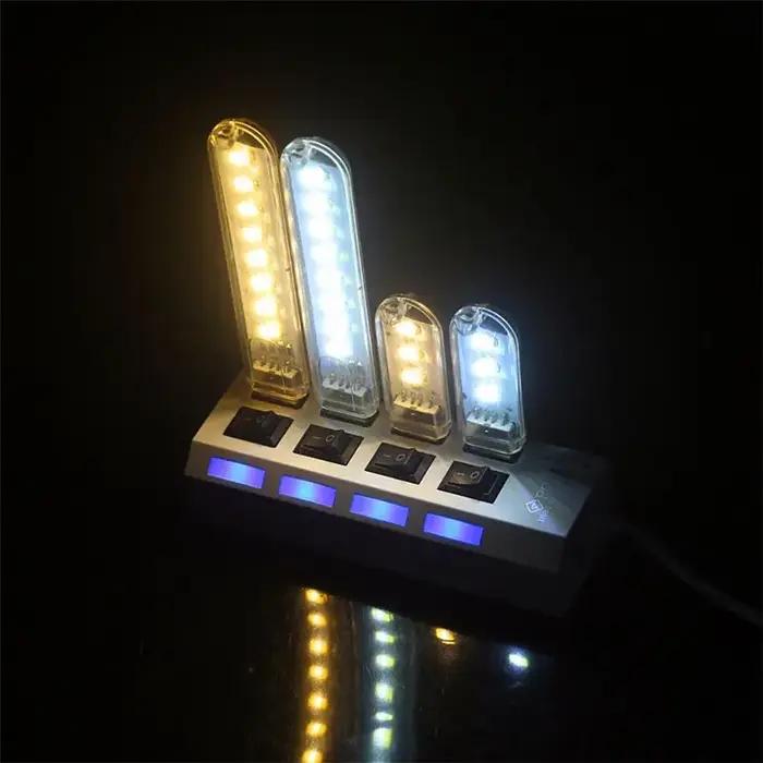 Mini USB LED livre lumière Ultra lumineux lampe de lecture SMD LED ampoule veilleuse pour batterie e