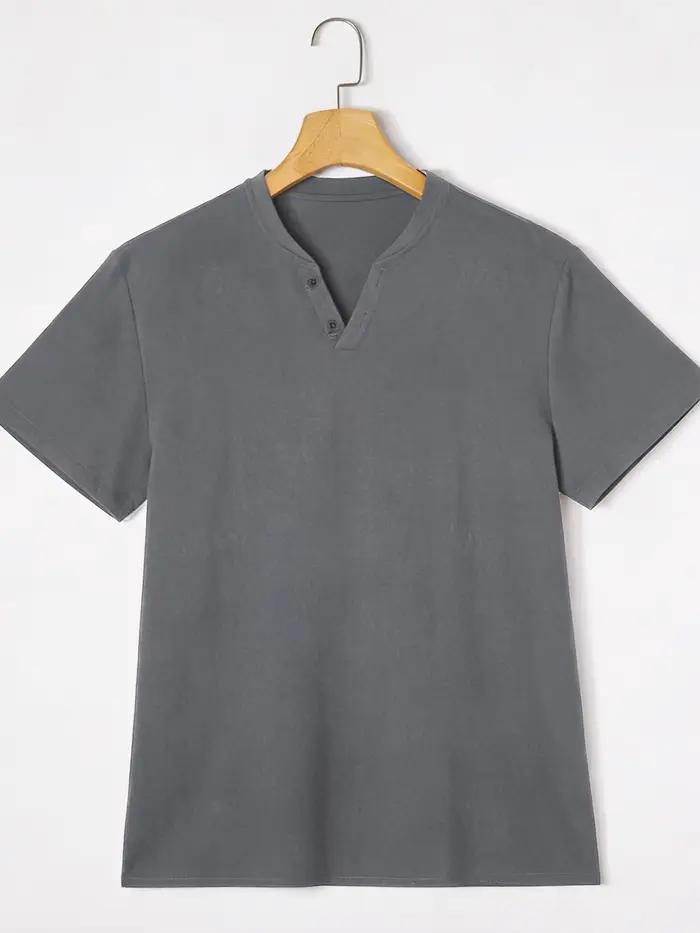Chemise Henley blanche à manches courtes – L'indispensable léger pour l'été