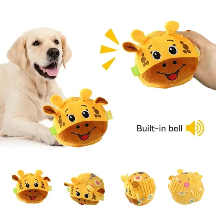 Boules en rotin en fourrure douce pour chien en peluche