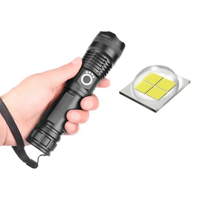 Lampes de poche LED rechargeables 90000 lumens lampe de poche étanche Zoomable super lumineuse avec
