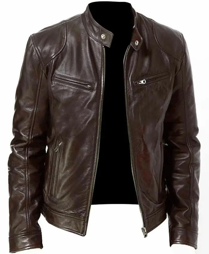 Utile vêtements pour hommes européens et américains veste en cuir