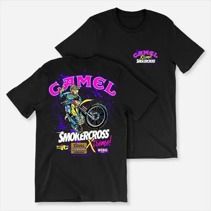 T-Shirt rétro en coton avec image de cigarettes camel pour hommes et femmes, Streetwear d'été