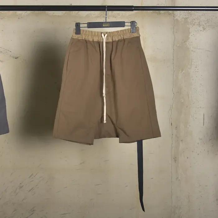 Coton Shorts hommes haute rue foncé classique tricoté mince été Haren entrejambe pantalon jeunesse mode tendance