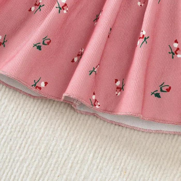 2 pièces/ensemble bébé fille robe petit Floral grand nœud été, robe + bandeau ensemble adapté pour 0