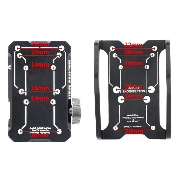 Support de visée tactique Airsoft REX à points rouges, support de visée réflexe adapté au fusil sur