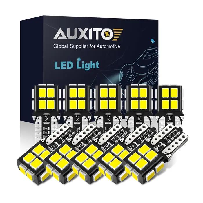 AUXITO 10 pièces Auto T10 LED lumières 2835 SMD W5W LED ampoule Canbus sans erreur voiture éclairage