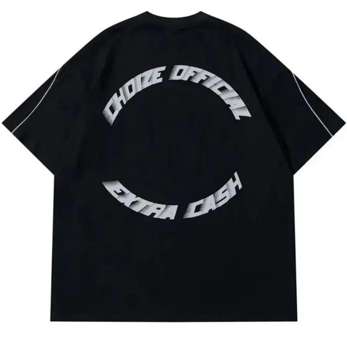 T-shirt col rond en polyester micro élastique respirant pour hommes, à la mode, 69 lettres imprimées