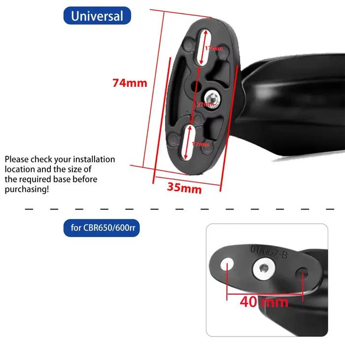 Rétroviseurs de moto modifiés pour Kawasaki Ninja 250 300 400 650 H2 H4, rétroviseur rotatif réglabl