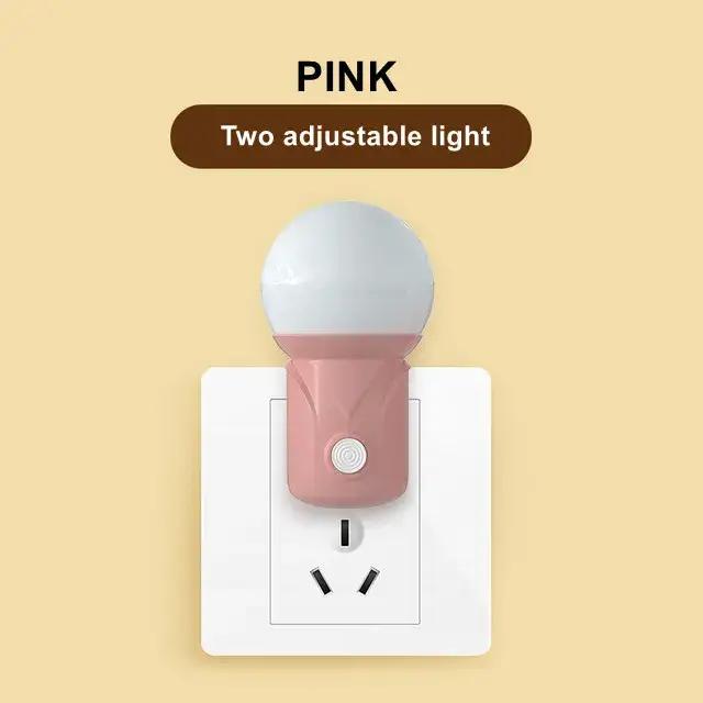 Portable Plug-in LED veilleuse 2 couleurs bébé soins infirmiers oeil sommeil lumière chambre couloir prise lumières écon
