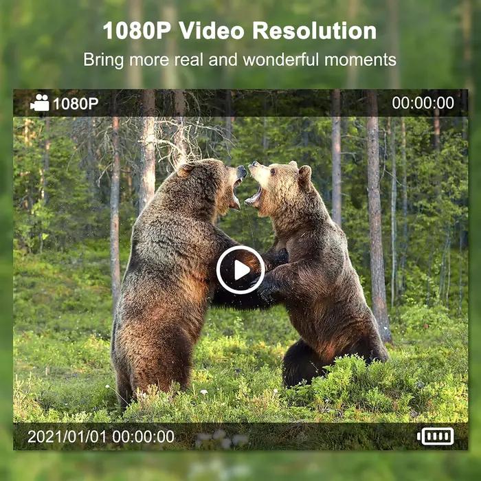 Caméra de chasse 20MP avec vision nocturne infrarouge pour la surveillance de la faune et la sécurisation de la propriété occasions spéciales chasseur photographe animalier