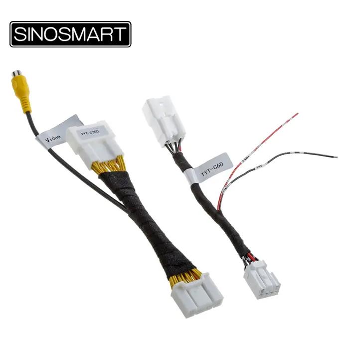 Adaptateur de câble de caméra de recul SINOSMART pour Toyota RAV4 Camry Corolla Prado Avalon C-HR 20