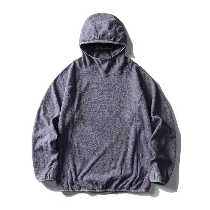 Chemise unisexe légère à capuche en velours nuage à séchage rapide pour les sports de plein air