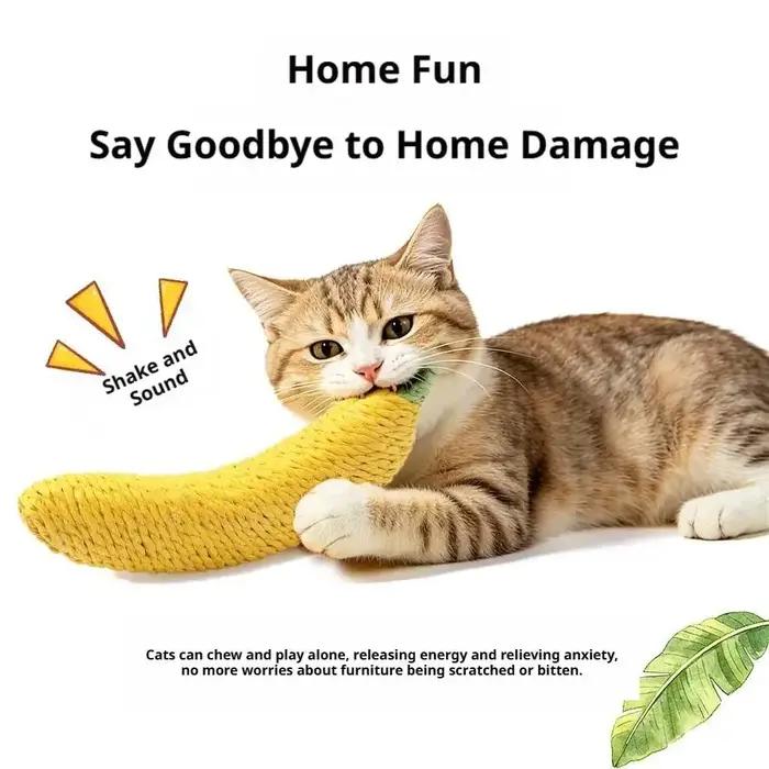 Jouet pour chat en forme de banane