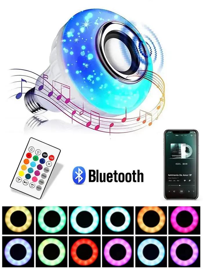 Ampoule avec télécommande musicale Bluetooth