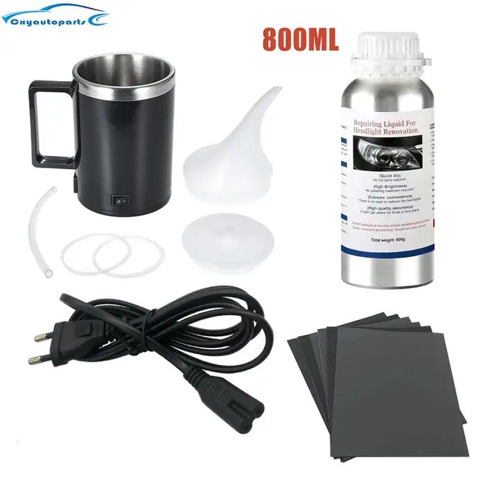 Kit de rénovation de phares de voiture JOIGVFN 800ml pour la restauration et le polissage des phares brillants et sécurisés