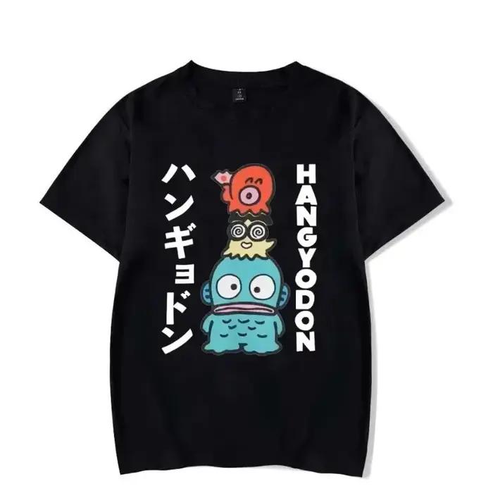 Hangyodon T-shirt japonais pour hommes et femmes T-shirt rétro à manches courtes T-shirt à col rond